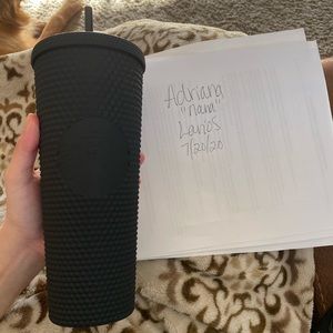 Starbucks black studded tumbler